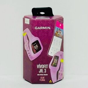 BRAND NEW IN BOX Garmin vivofit jr. 3 Kids Fitness Tracker Watch Lilac Floral